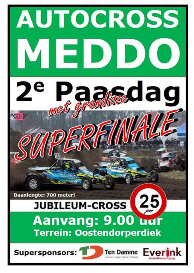 Superfinale belooft spektakel bij Autocross Meddo!